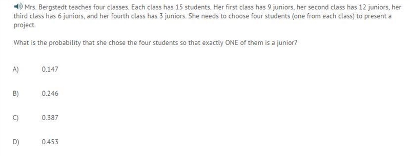 What is the probability that she chose the four students so that exactly ONE of them-example-1