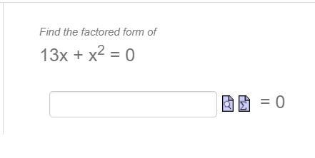 Find the factored form of 13x+x^2=0-example-1