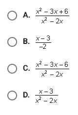 What is the difference of the rational expressions below? 2/x-2 - 3/x-example-1