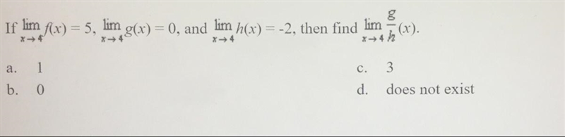 Determine whether the limit exists or not-example-1