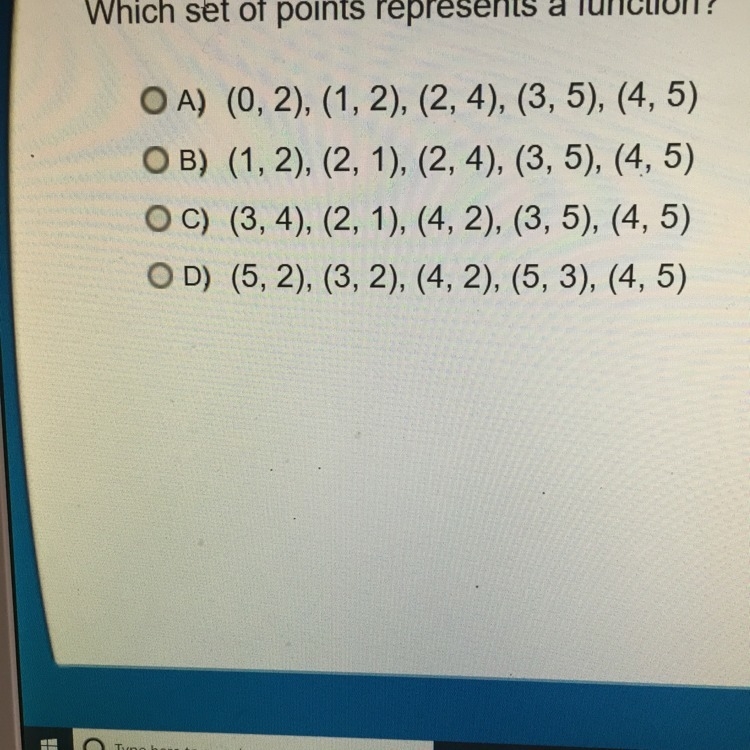 Which set represents a function?-example-1