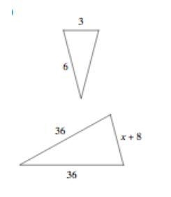 The polygons in the given image are similar. Solve for x. A) 10 B) 12 C) 6 D) 13 i-example-1