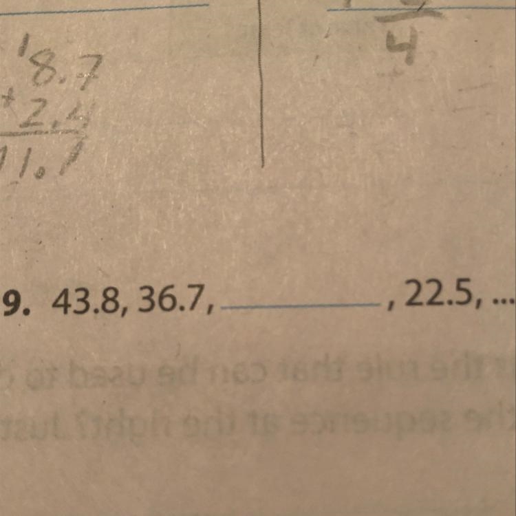 Determine the missing number for each sequence.-example-1