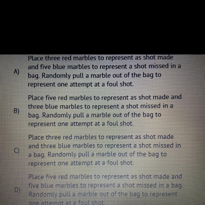 Suppose a basketball player typically makes five out of eight foul shots. Please answer-example-1