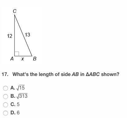 What's the length of side AB in ABC shown?-example-1