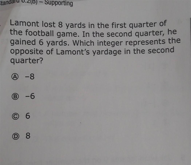 Lamont lost 8 yards in the first quarter​-example-1