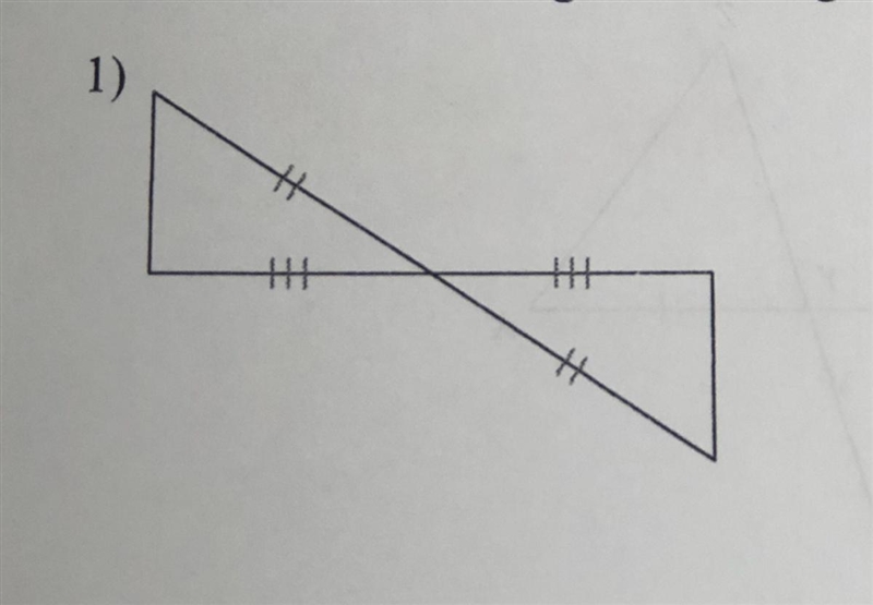 State if the two triangles are congruent. If they are, state how you know.-example-1