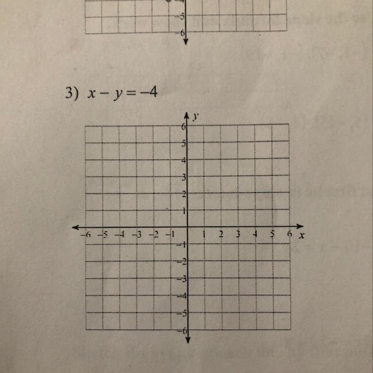 Find the x and y intercepts and then graph each line. Show work.-example-1