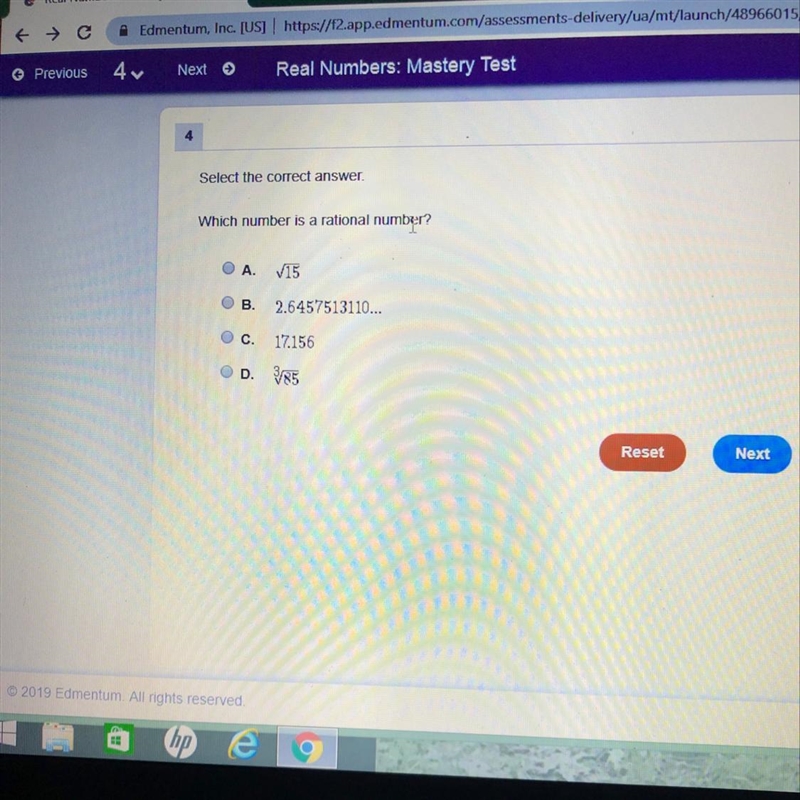 Which number is a rational number?-example-1