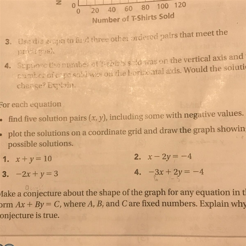 Find five solution pairs (x,y), including some negative values for 2,3, and 4 NOW-example-1