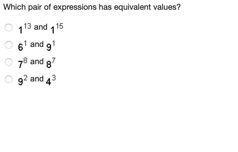 Which pair of expressions has equivalent values?-example-1