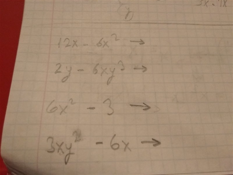 12x-6x^2 2y-6xy^3 6x^2-3 3xy^2-6x-example-1