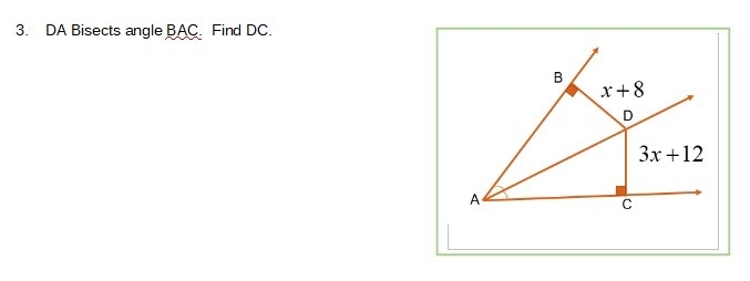 Hi yes I have more questions theyre in the pics as well as here 3. DA Bisects angle-example-1