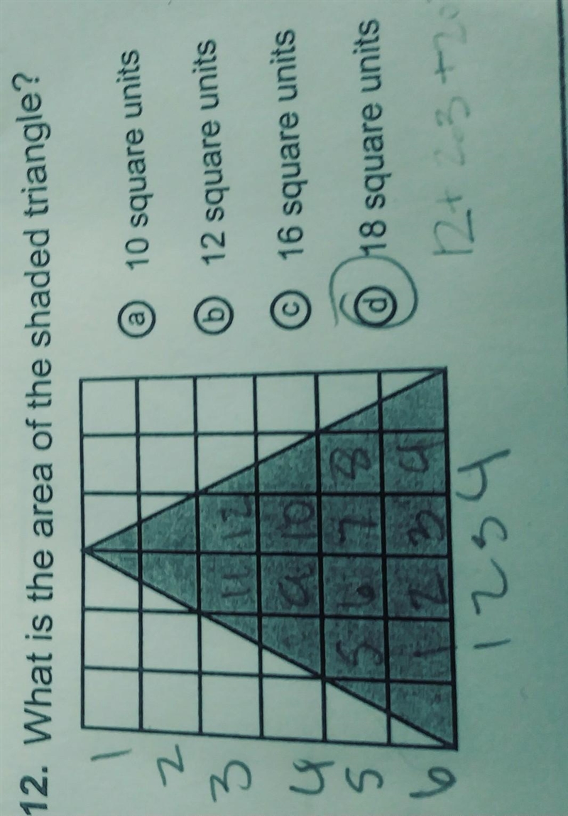 What is the area of the shaded triangle​-example-1