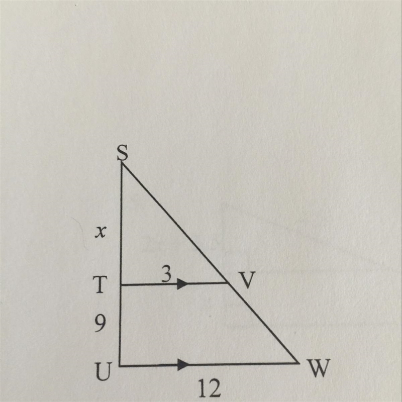 Are the triangles similar? If so, find x. Please help-example-1