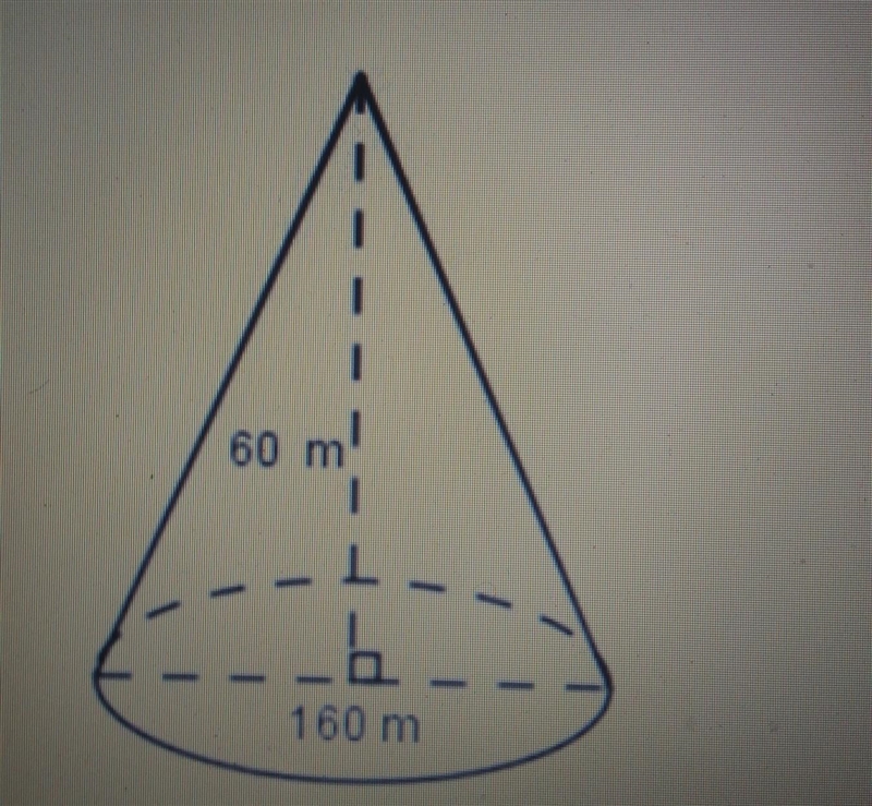 CAN SOMEONE PLEASE HELP ME WITH THISSS What is the lateral area of the cone to the-example-1