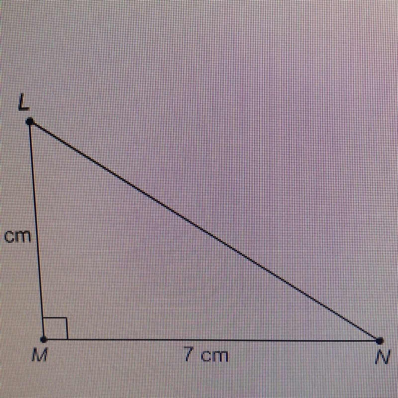 Which expression would provide the measure of angle N? A) tan (7/6) B) tan (6/7) C-example-1