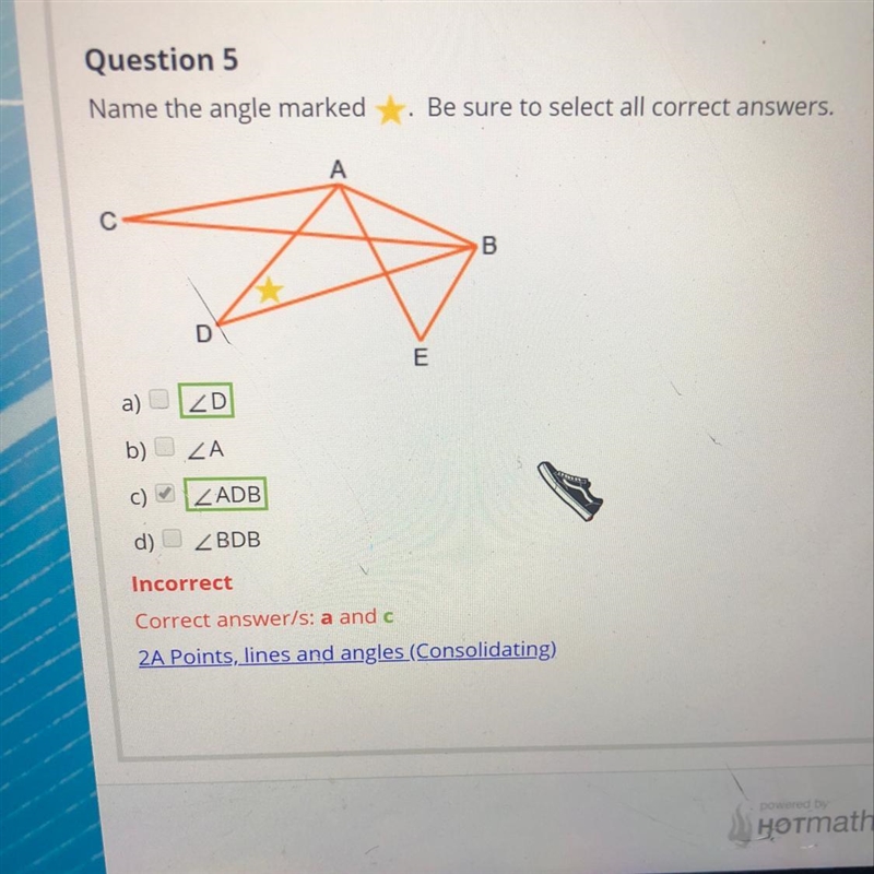 Please help why is d a angle-example-1