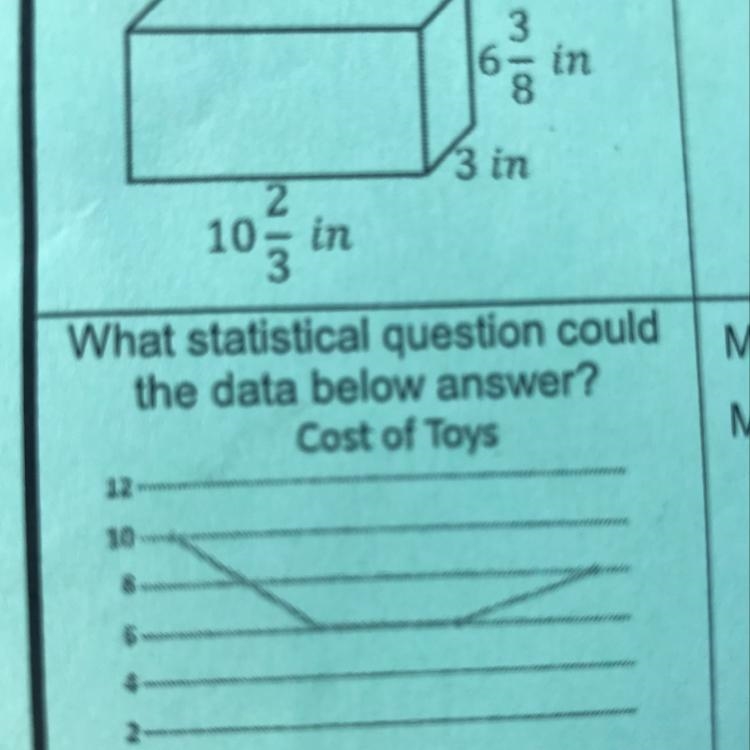 Which statistical question could the data below answer ? Cost of toys-example-1