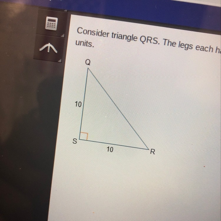 What is the length of the hypotenuse of the triangle ?-example-1