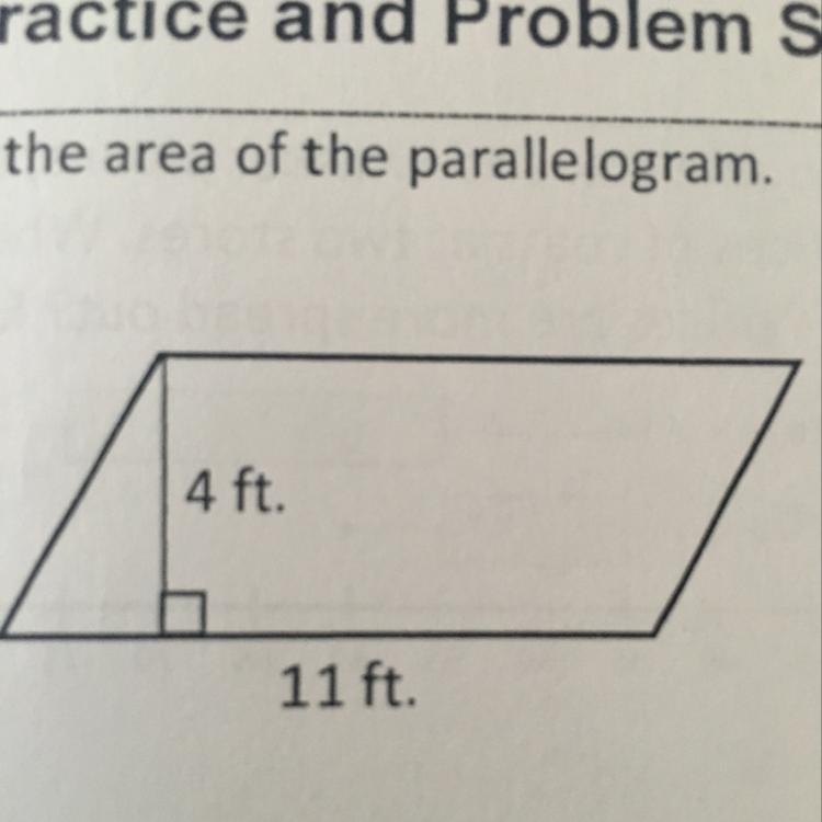 What is the area of the parallelogram-example-1