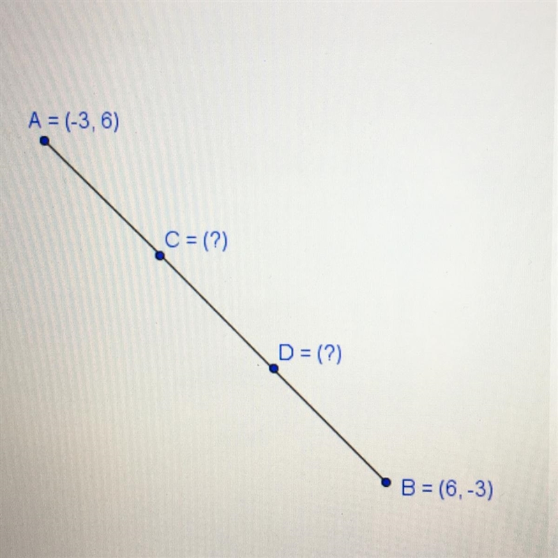 In the diagram, C and D are located such that AB is divided into three equal parts-example-1