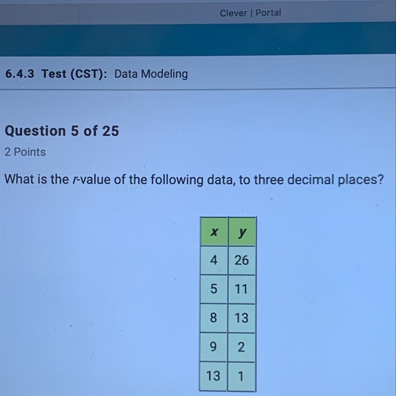 What is the r-value of the following data, to three decimal places-example-1