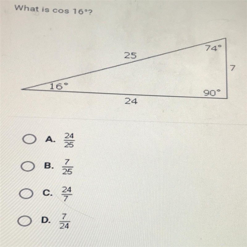 What ia cos 16°? Please help me-example-1