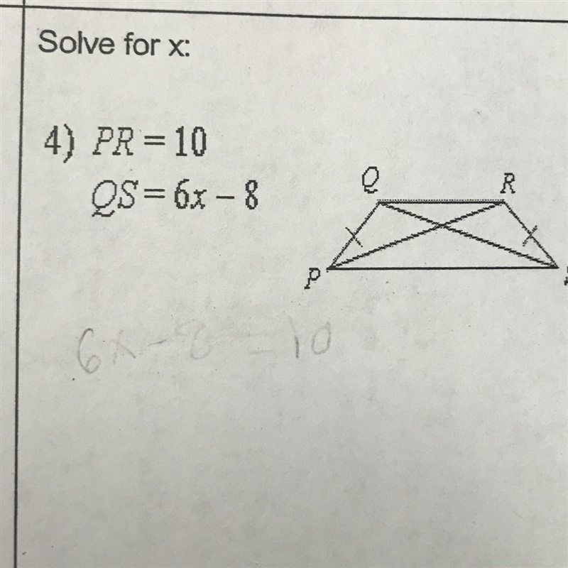 Problem #4, solve for X-example-1