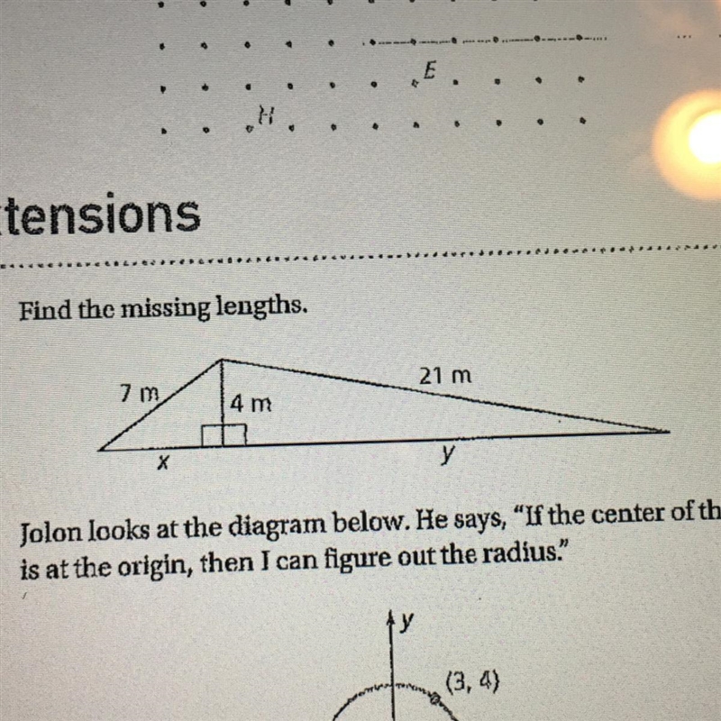 I need help finding the missing lengths-example-1