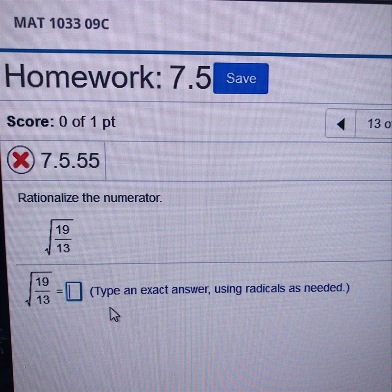 Rationalize the numerator-example-1