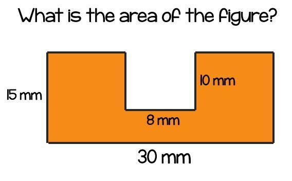 The area of the composite figure is ______ square millimeters.-example-1