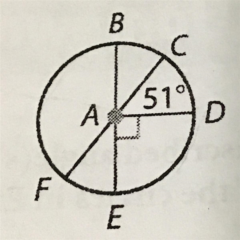 What would be the measure of arc DF, DEB, and BEC?? Thanks!!-example-1