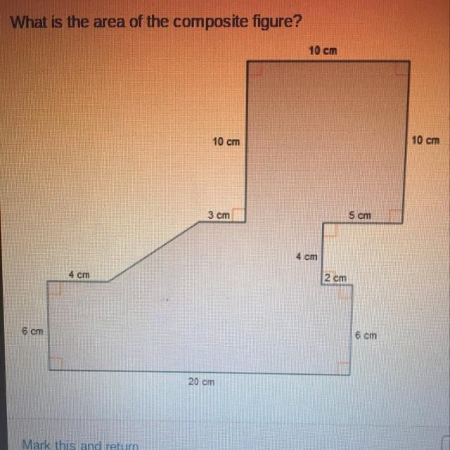 What is the area of the composite figure? ___ cm^2-example-1