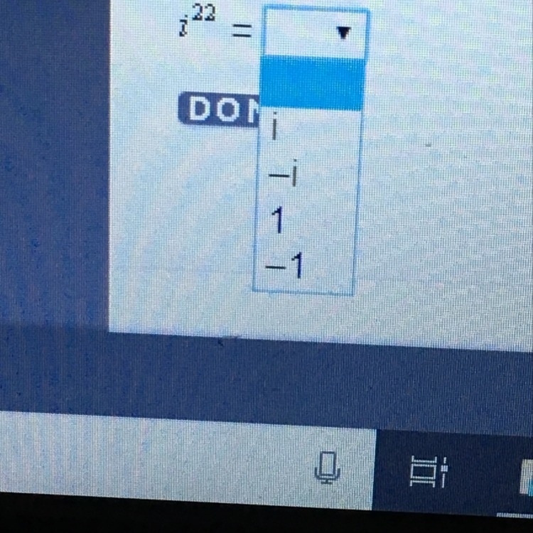 Simplify each of the following powers of i. I^22-example-1