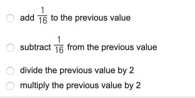 What is the pattern in the values as the exponents increase?-example-2