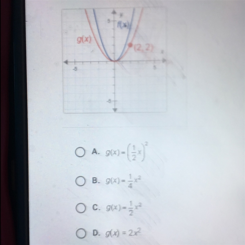 F(x)=x^2 what is g(x)-example-1