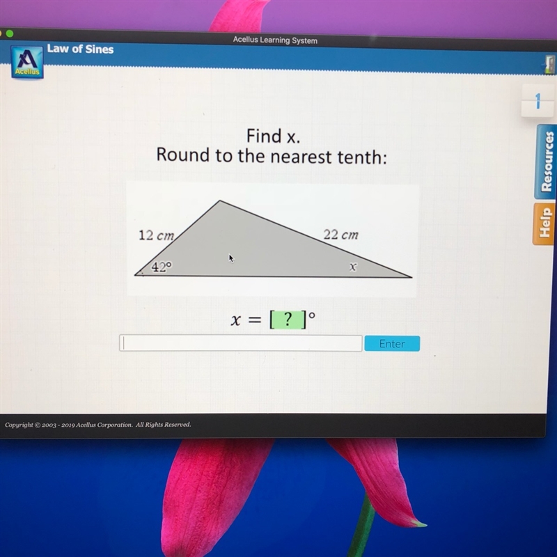 Find X. Round to the nearest tenth.-example-1