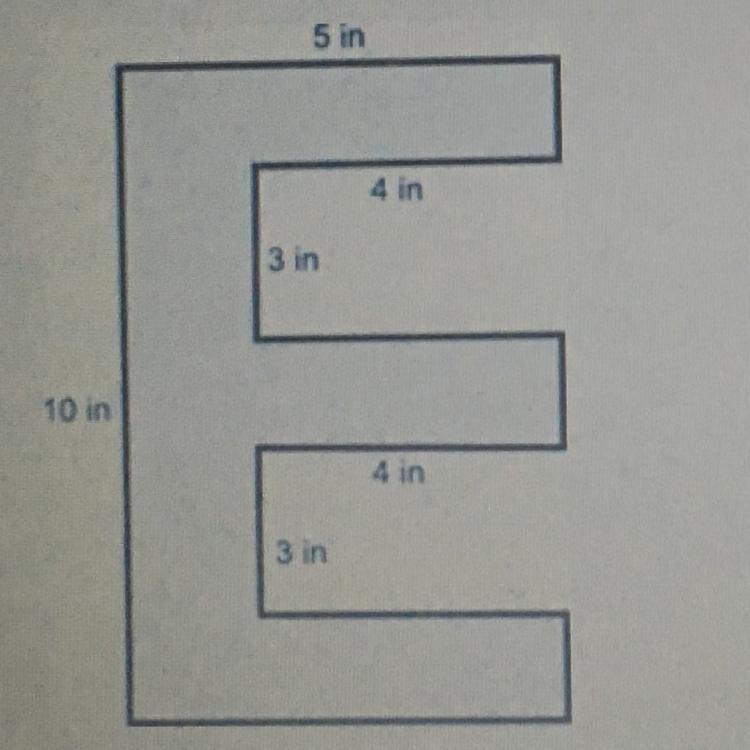 Calculate the area of the irregular polygon shown below: 21 square inches 22 square-example-1