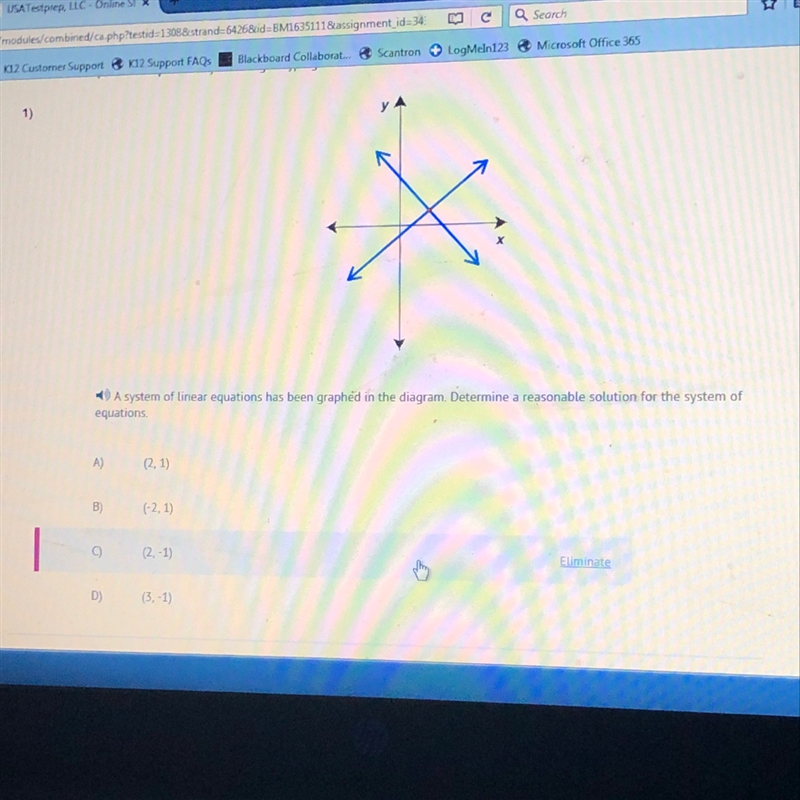 A system of linear equations has been graphed in the diagram determine a reasonable-example-1