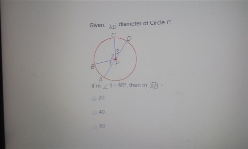 If m <1=40, then m AB=-example-1