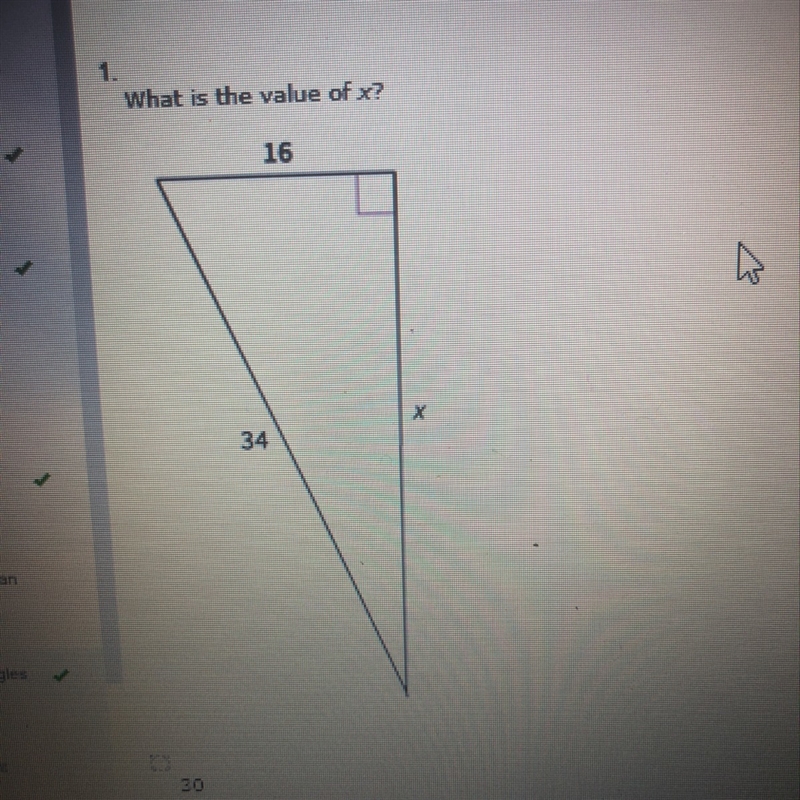 What is the value of X? Answer options: 30,40, 38,24.-example-1