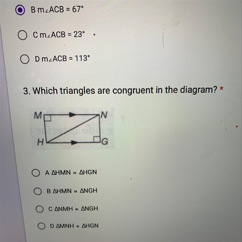 Which triangles are congruent in the diagram?-example-1