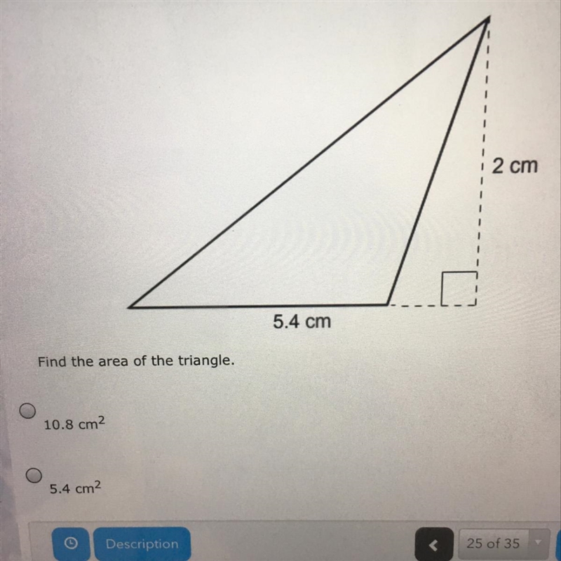 A. 10.8 cm^2 B. 5.4 cm^2 C. 7.4 cm^2 D. 21.6 cm^2-example-1