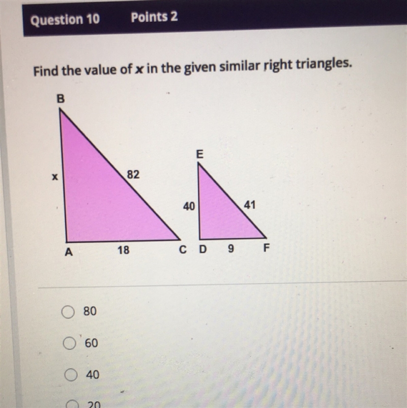 Find the value of x-example-1