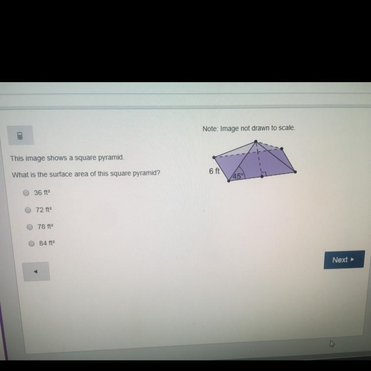 Plzzz Help ASAP! This image shows a square pyramid what is the surface area of this-example-1