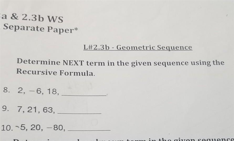 What's is the next term? (show how you did the formula for recursive)​-example-1