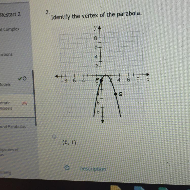 Identify the vertex of the parabola-example-1