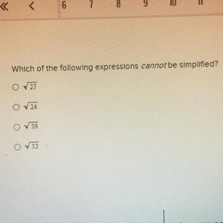 Which of the following cannot be simplified ?-example-1