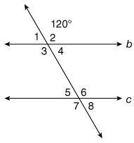 Lines b and c are parallel. Which of the following angles are congruent to ∠4? Select-example-1